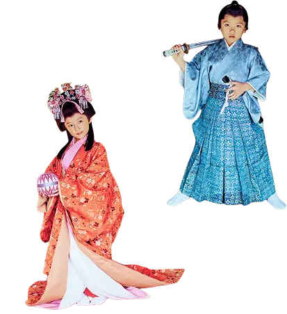 時代衣装に着替えた人物